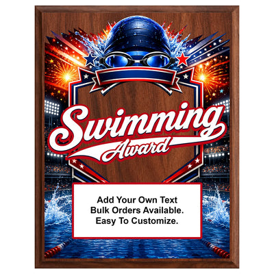 Personalized Swimming Award Plaques - Design 3