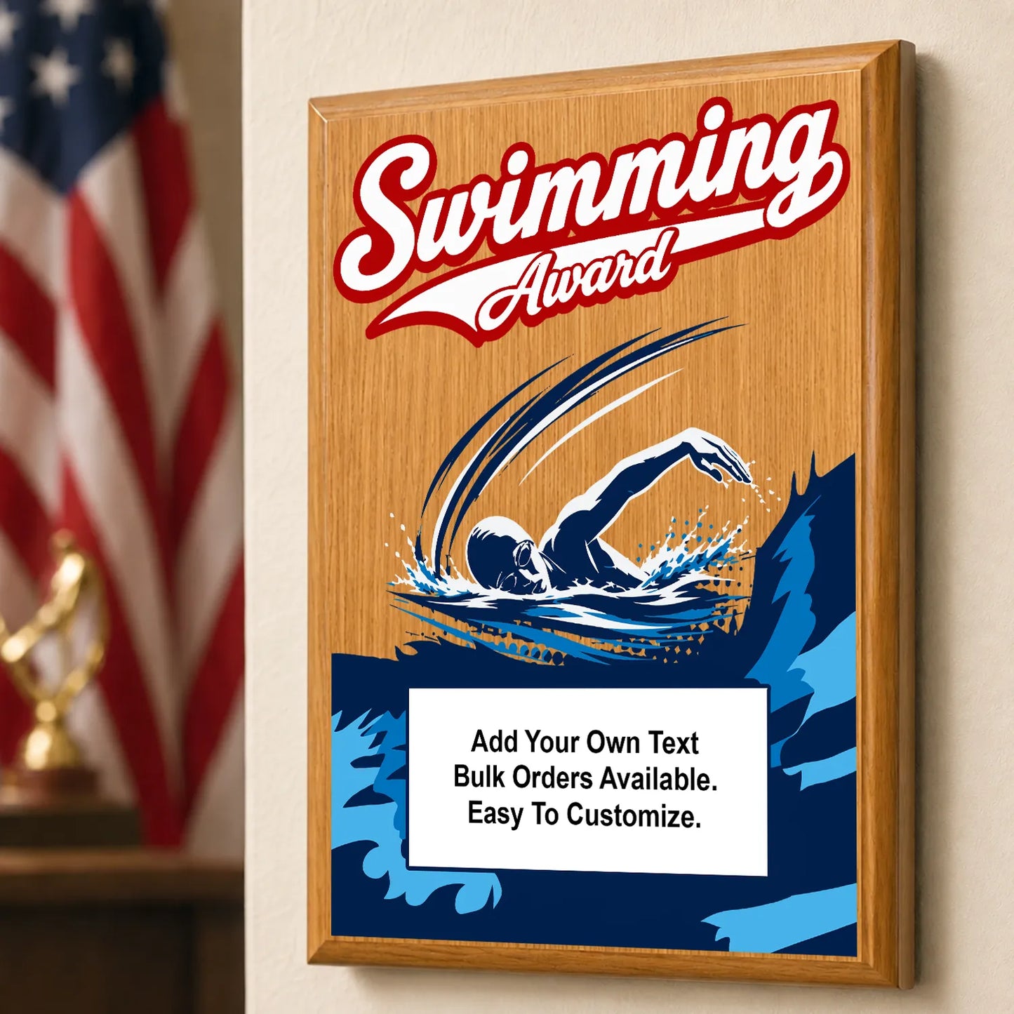 Personalized Swimming Award Plaques - Design 5