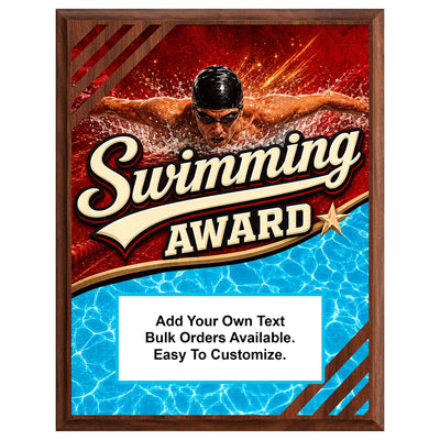 Personalized Swimming Award Plaques - Design 4