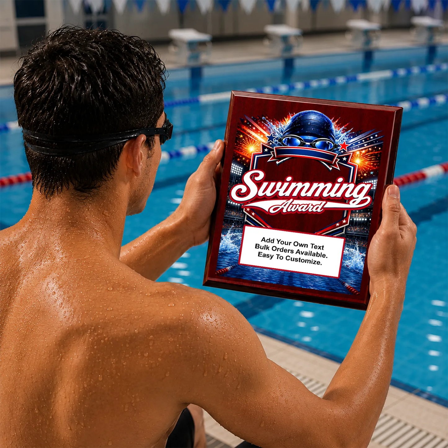 Personalized Swimming Award Plaques - Design 5