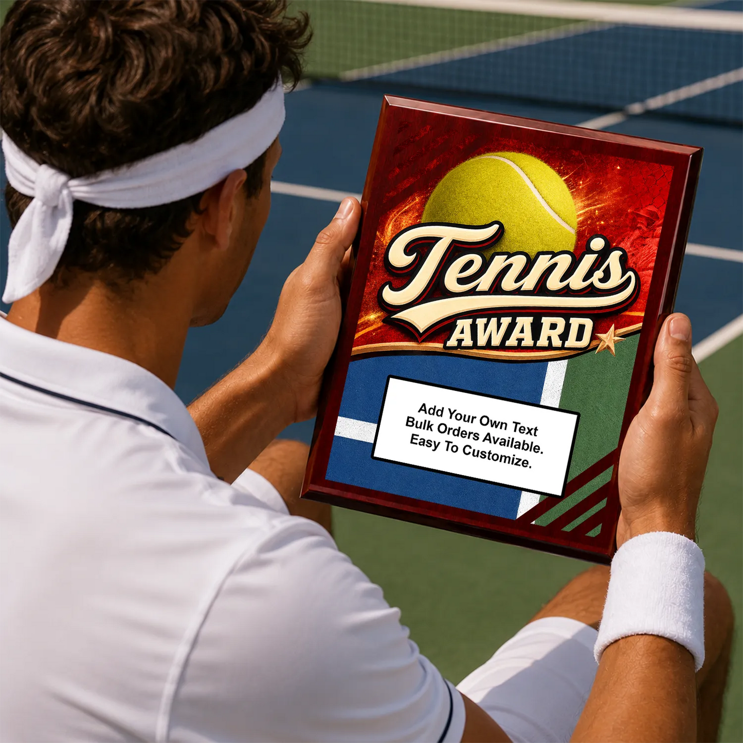 Personalized Tennis Award Plaques - Design 1