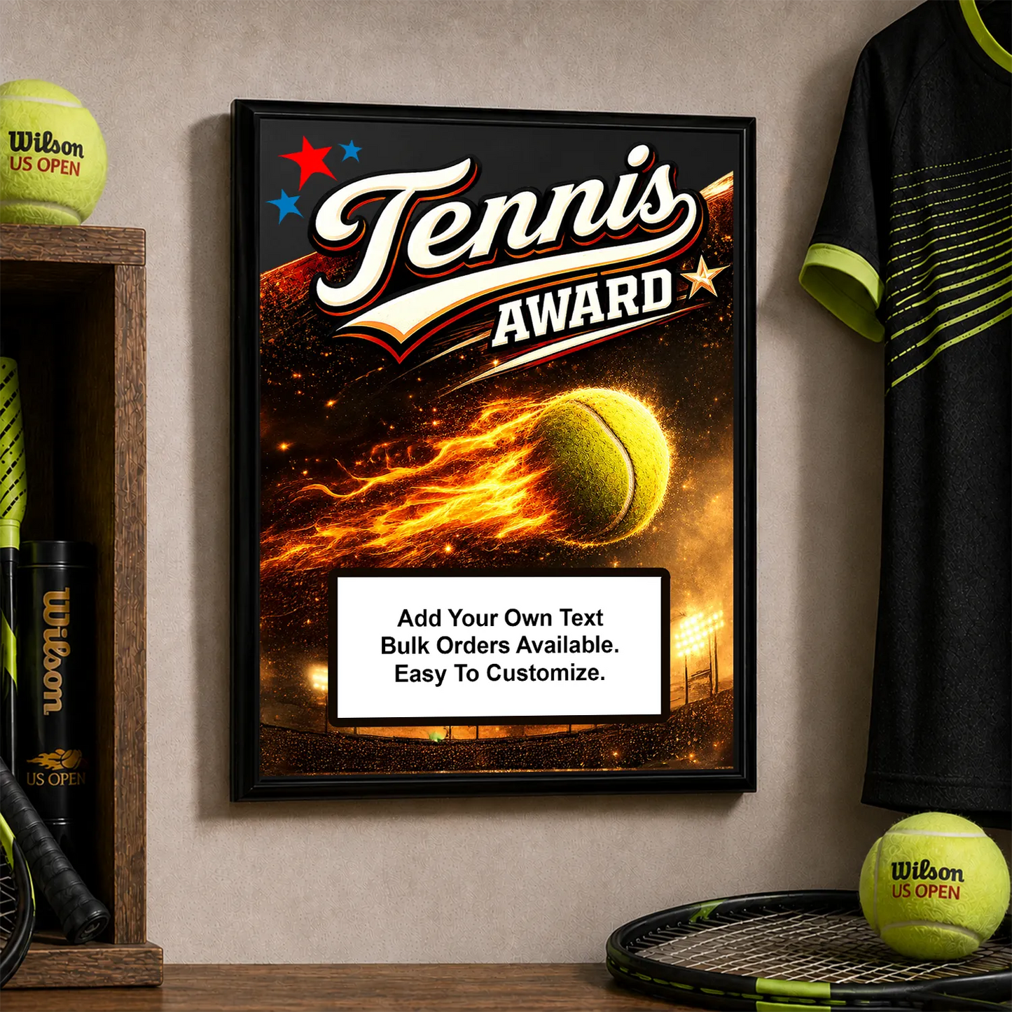 Personalized Tennis Award Plaques - Design 3