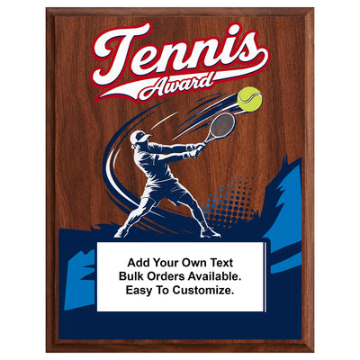Personalized Tennis Award Plaques - Design 2