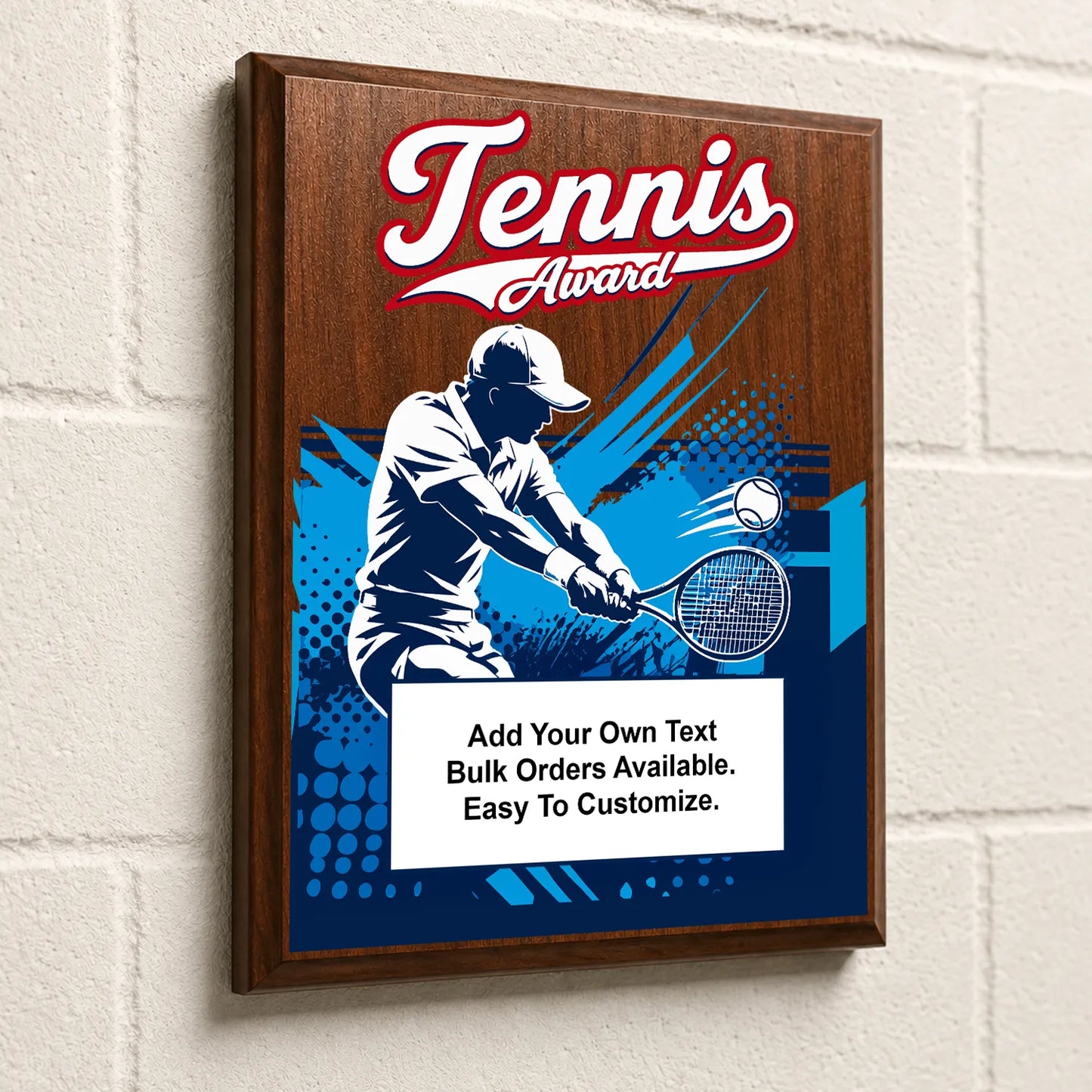 Personalized Tennis Award Plaques - Design 2