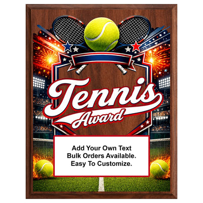 Personalized Tennis Award Plaques - Design 3