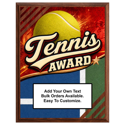 Personalized Tennis Award Plaques - Design 4