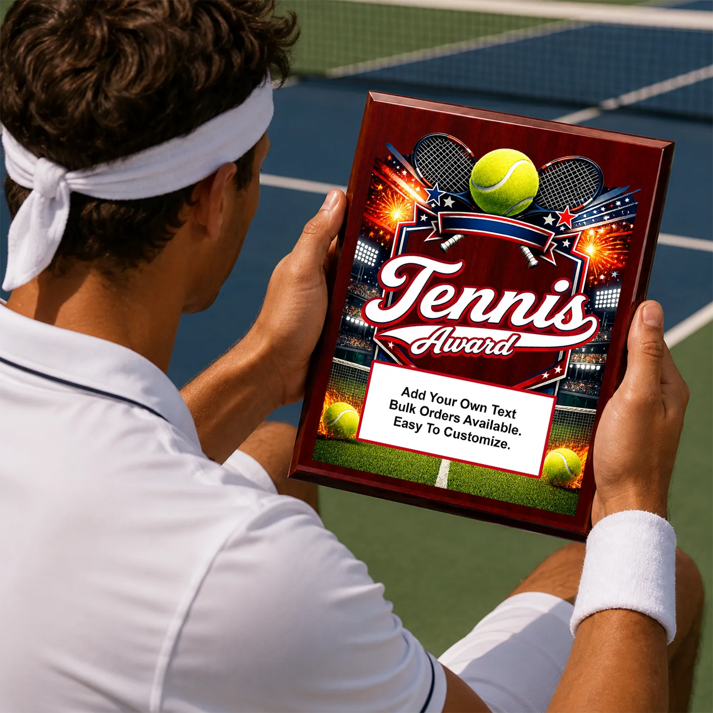 Personalized Tennis Award Plaques - Design 4