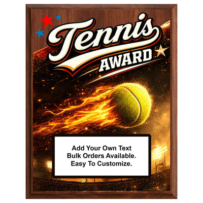 Personalized Tennis Award Plaques - Design 5