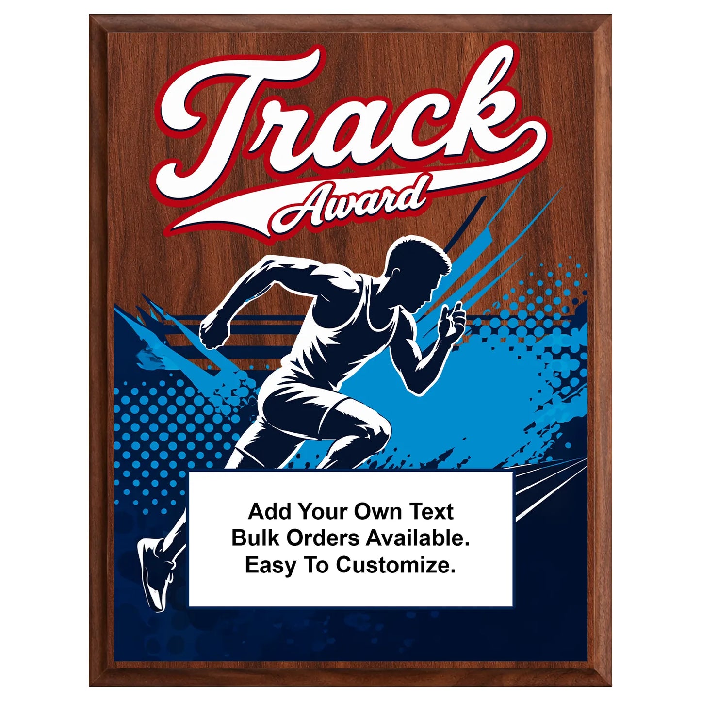 Personalized Track Award Plaques - Design 1