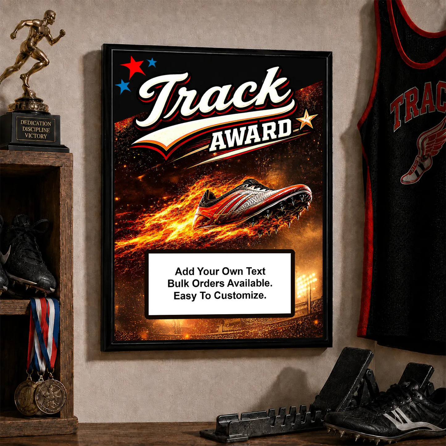 Personalized Track Award Plaques - Design 1