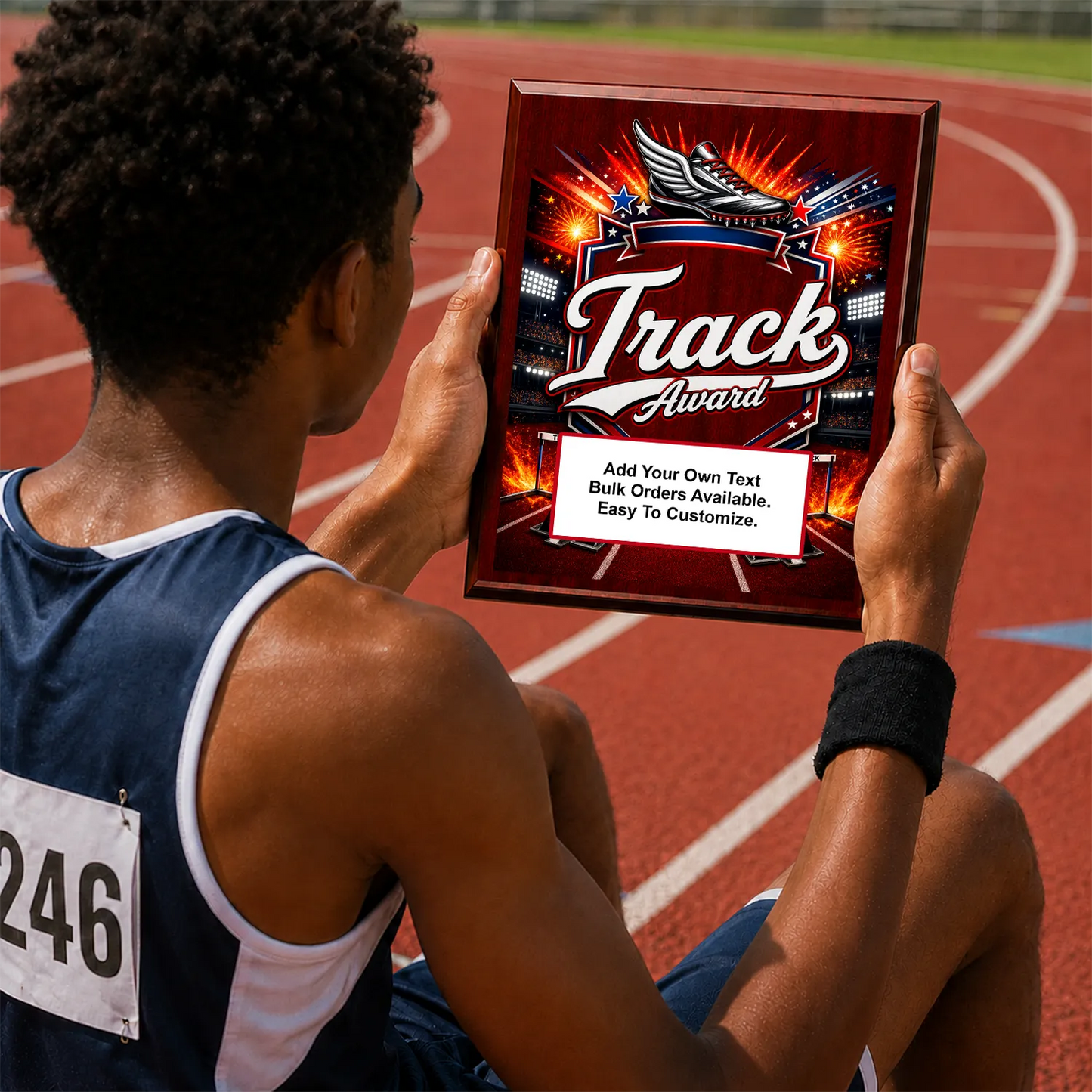 Personalized Track Award Plaques - Design 5
