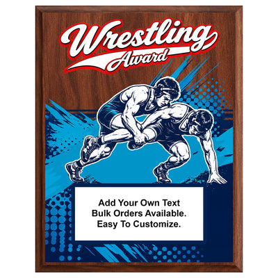 Personalized Wrestling Award Plaques - Design 1
