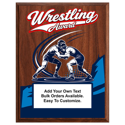 Personalized Wrestling Award Plaques - Design 2
