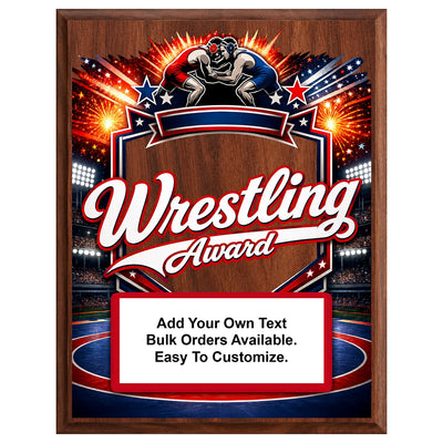 Personalized Wrestling Award Plaques - Design 3