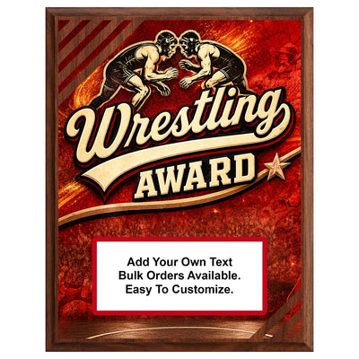 Personalized Wrestling Award Plaques - Design 4