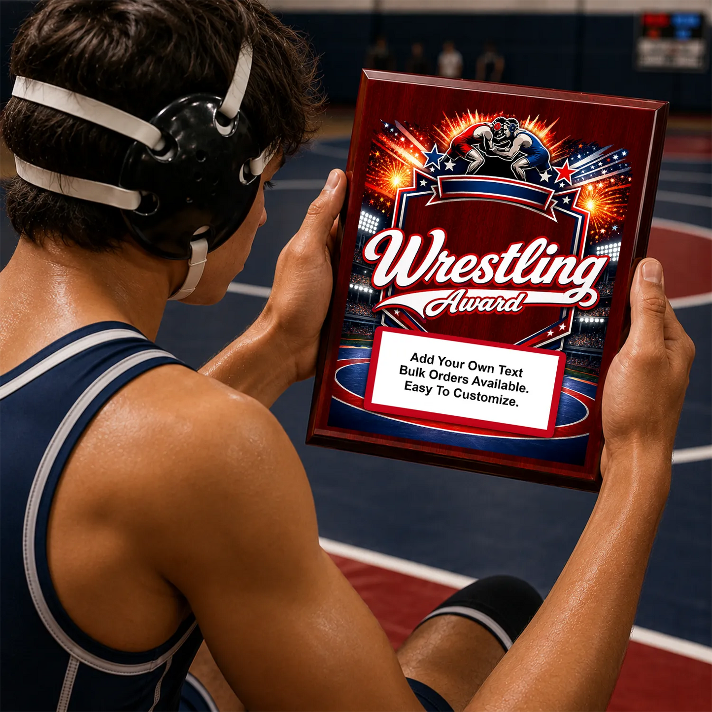 Personalized Wrestling Award Plaques - Design 5