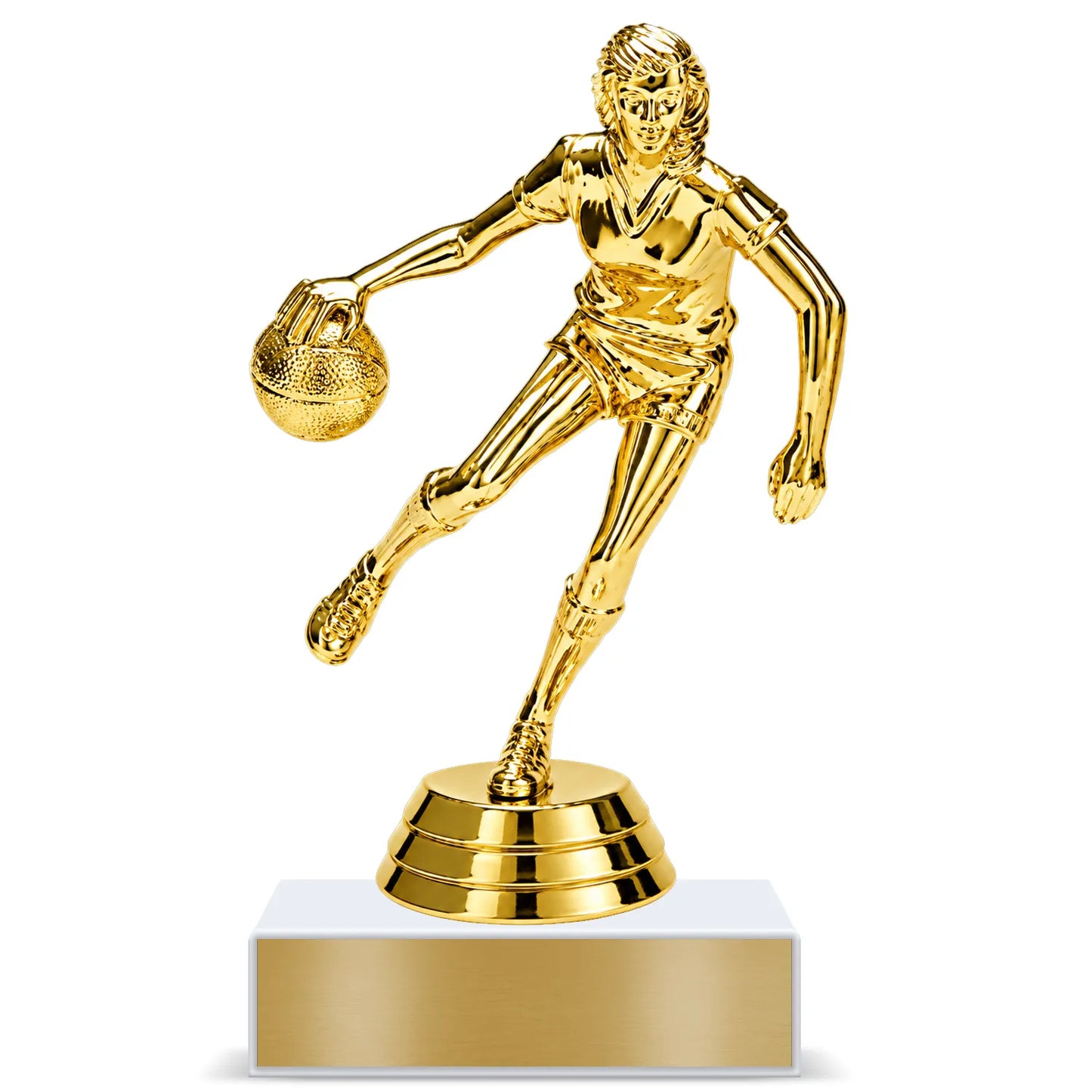 Basketball Trophy – Custom Award with Personalized Gold Plate, 4 Design Options