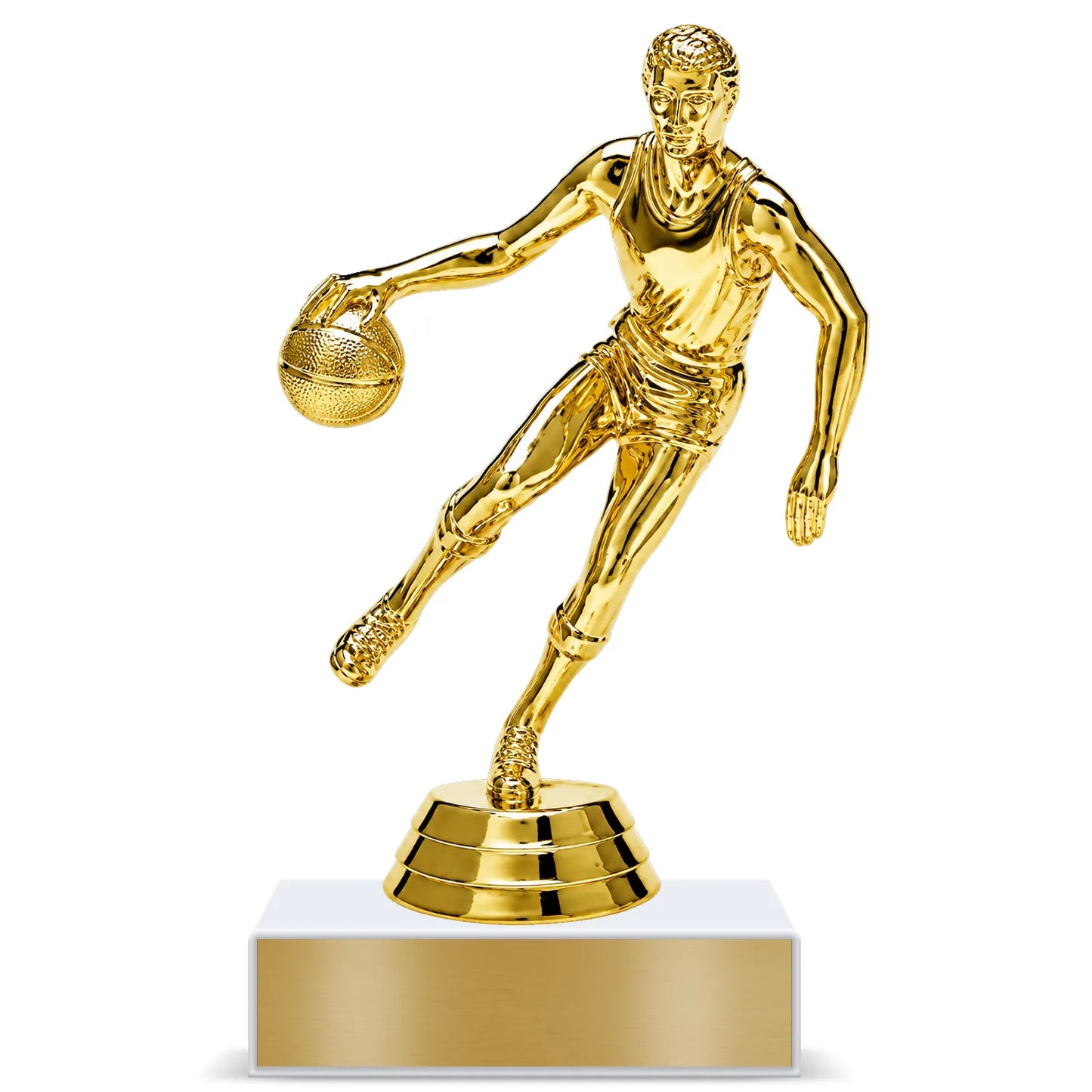 Basketball Trophy – Custom Award with Personalized Gold Plate, 4 Design Options