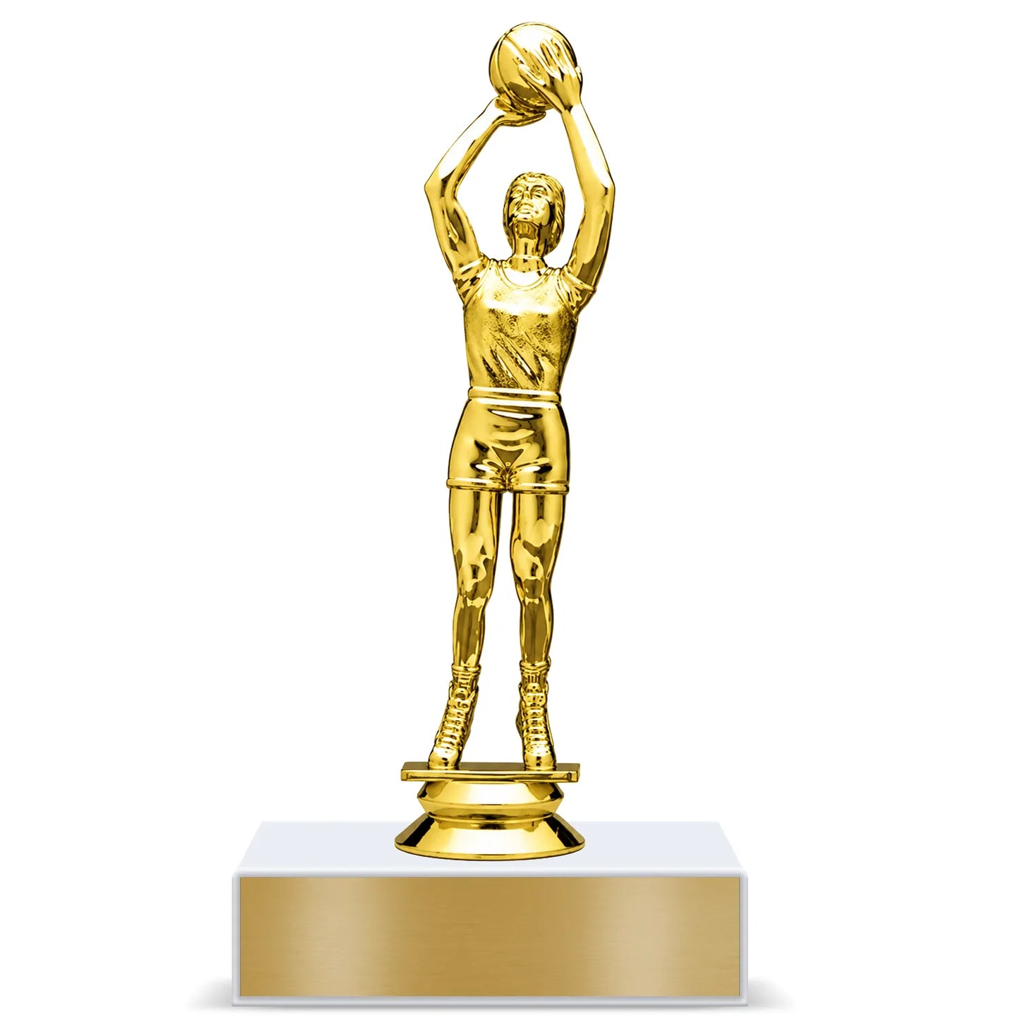 Basketball Trophy – Custom Award with Personalized Gold Plate, 4 Design Options
