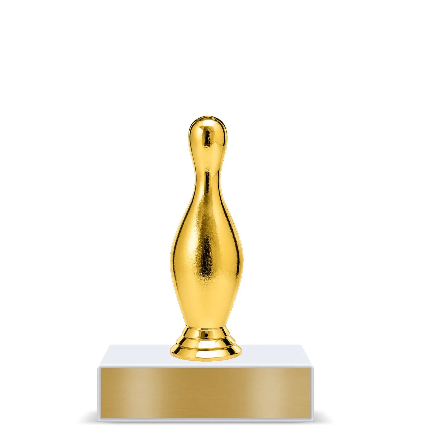 Bowling Trophy – Custom Award with Personalized Gold Plate, 4 Design Options