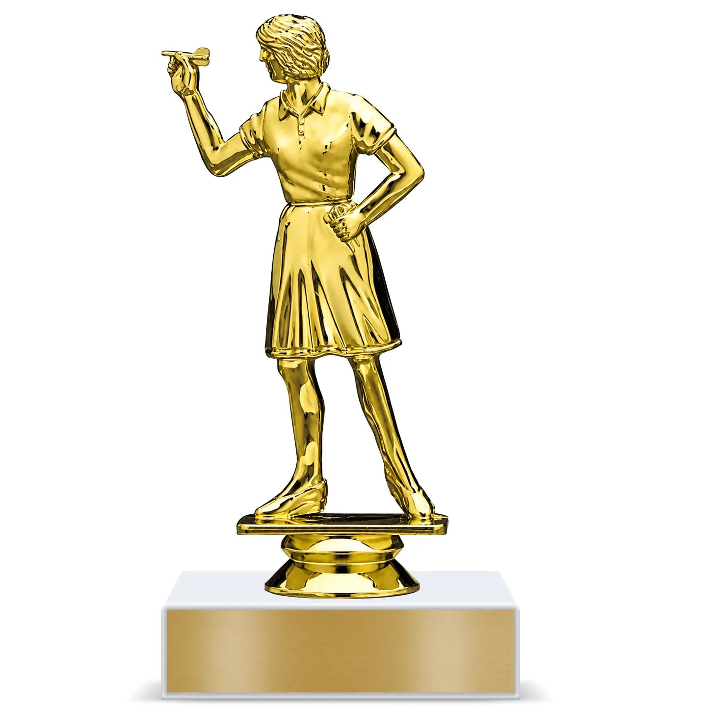 Darts Trophy – Custom Award with Personalized Gold Plate, 4 Design Options