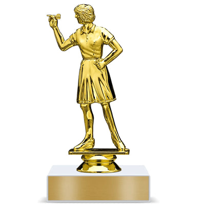 Darts Trophy – Custom Award with Personalized Gold Plate, 4 Design Options