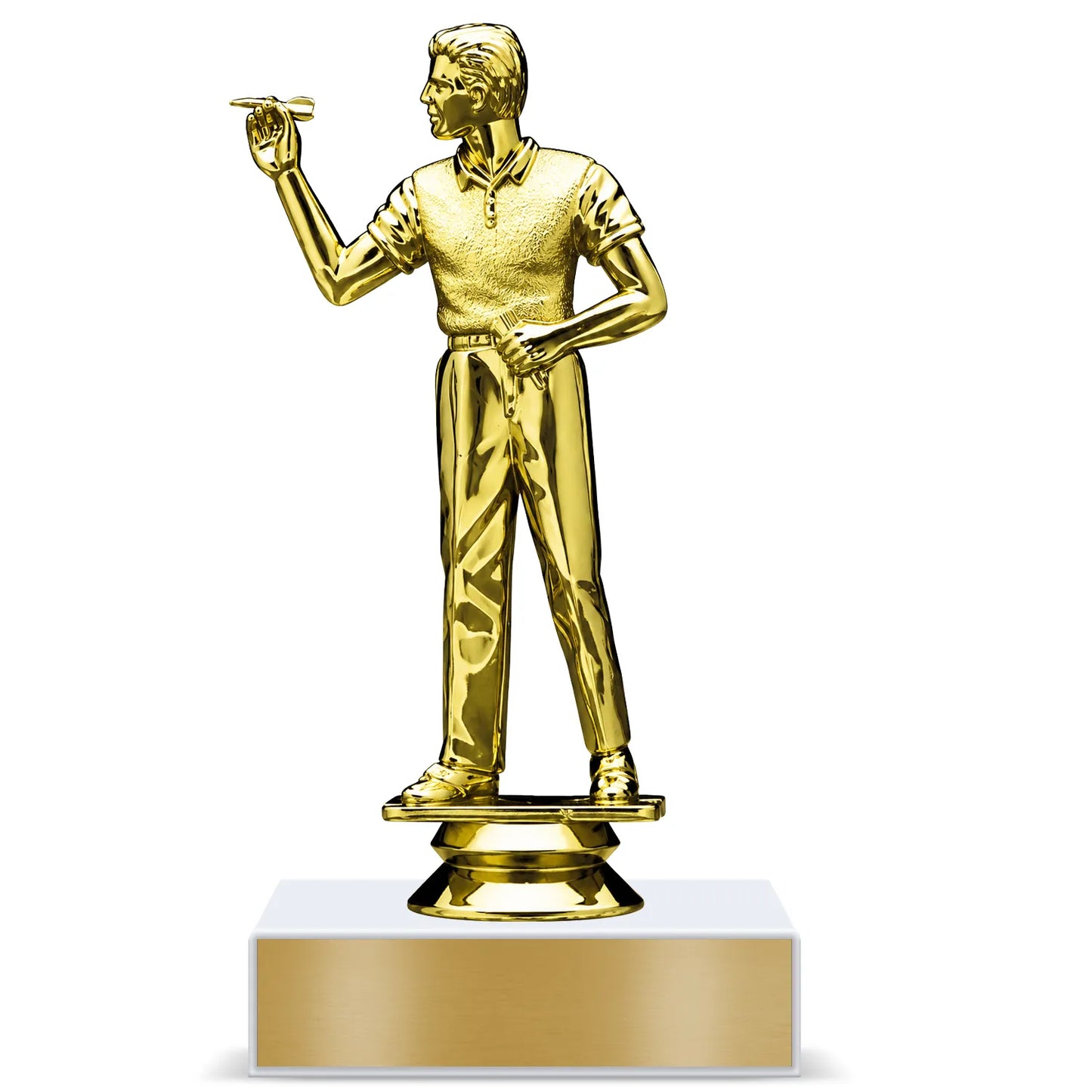 Darts Trophy – Custom Award with Personalized Gold Plate, 4 Design Options