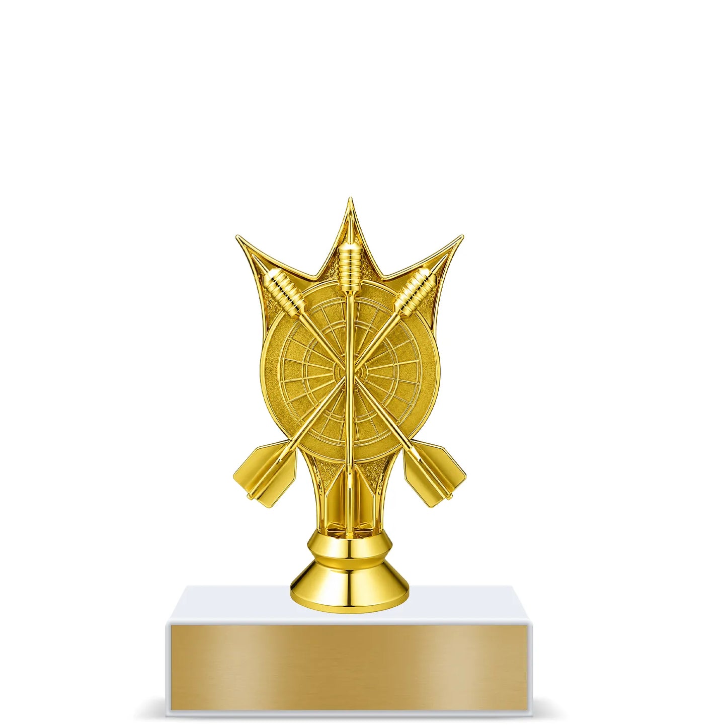 Darts Trophy – Custom Award with Personalized Gold Plate, 4 Design Options