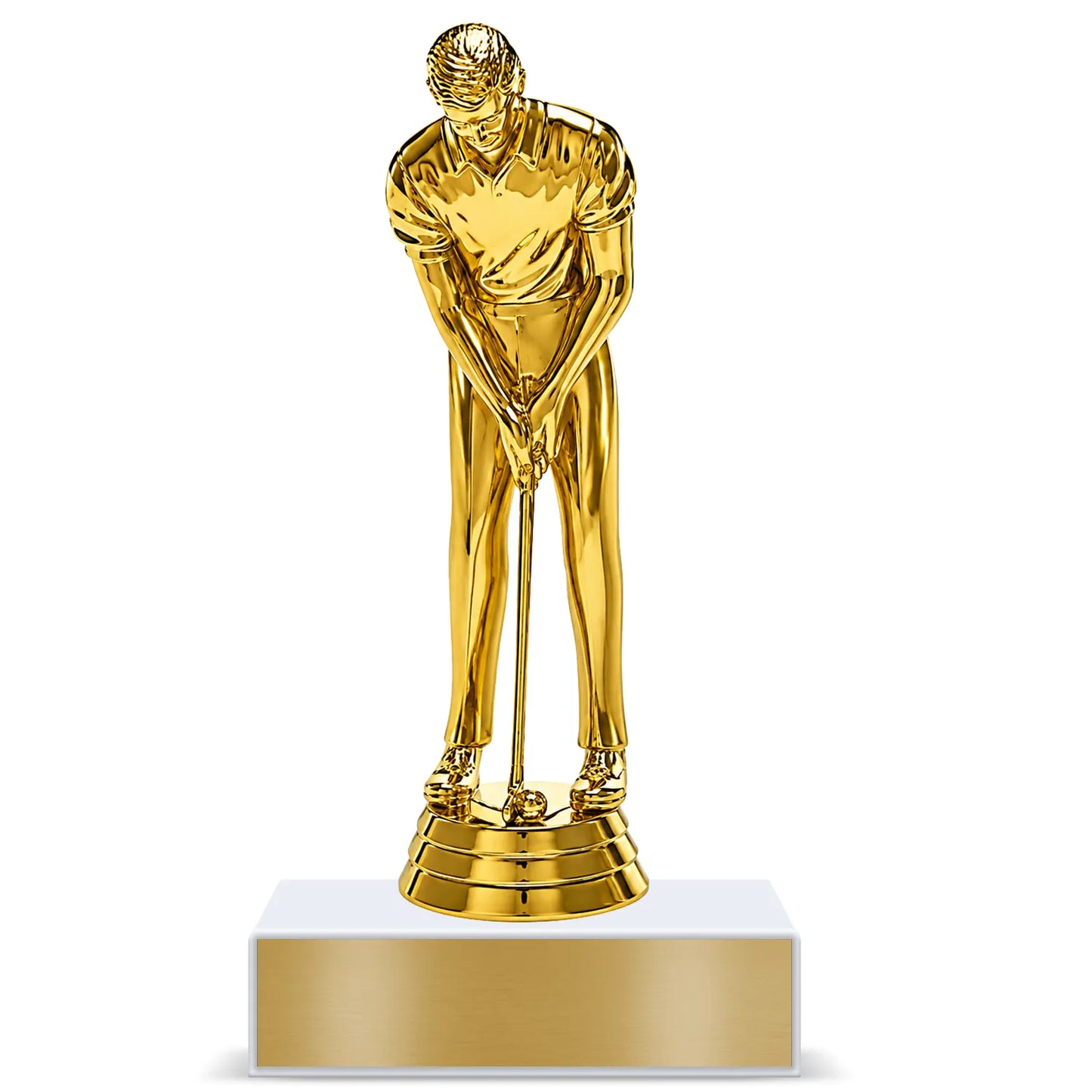 Golf Trophy – Custom Award with Personalized Gold Plate, 2 Design Options