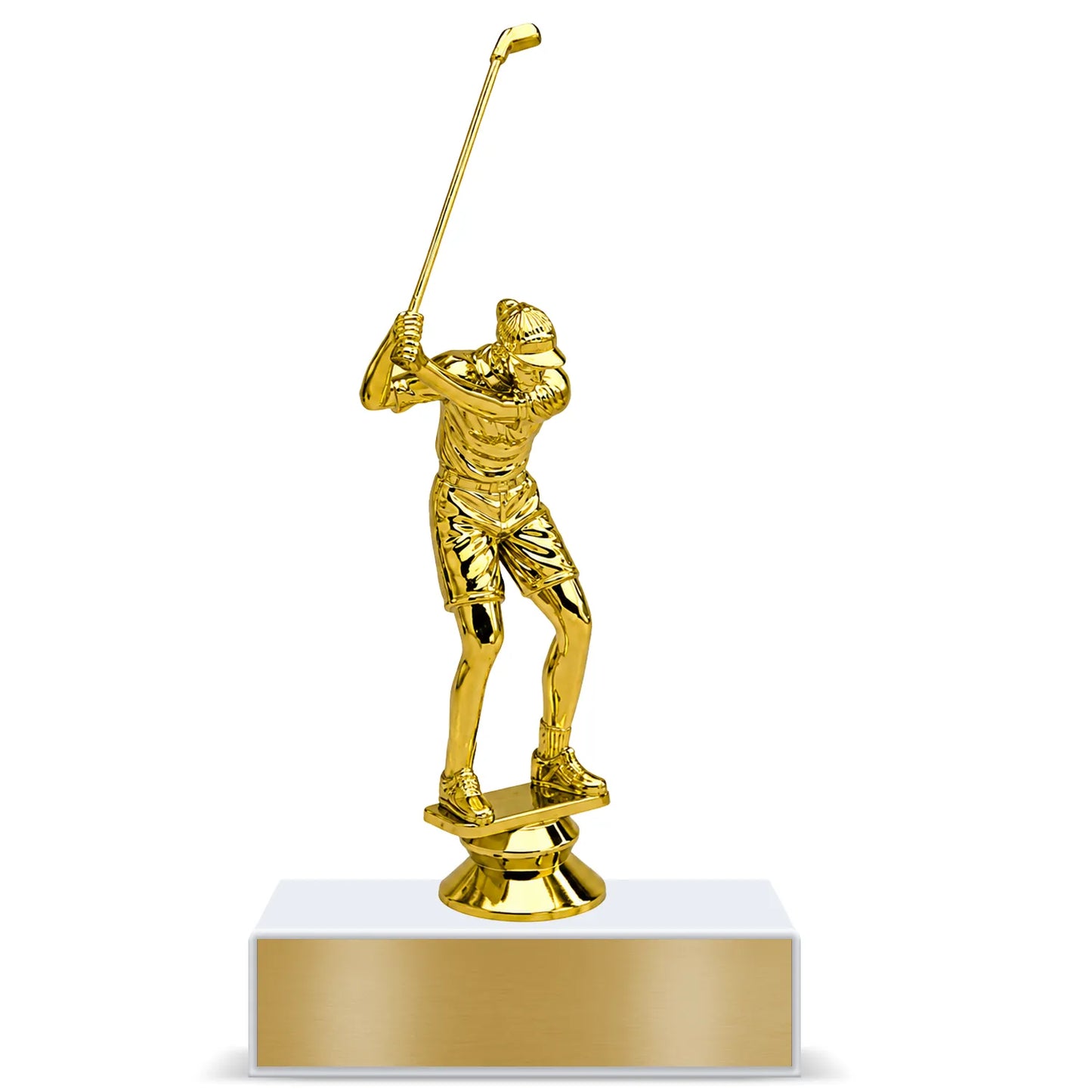Golf Trophy – Custom Award with Personalized Gold Plate, 2 Design Options