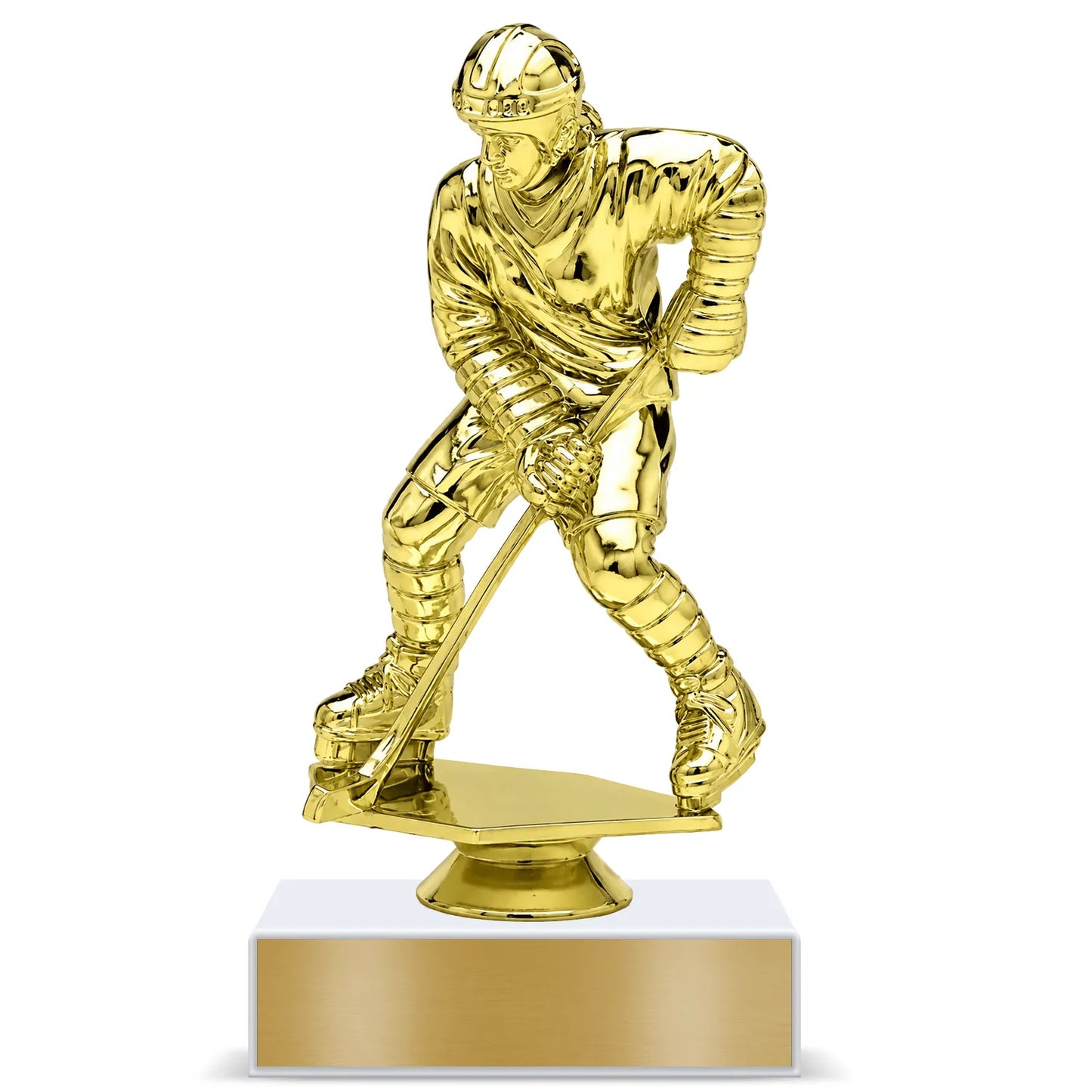 Ice Hockey Trophy – Custom Award with Personalized Gold Plate, 4 Design Options