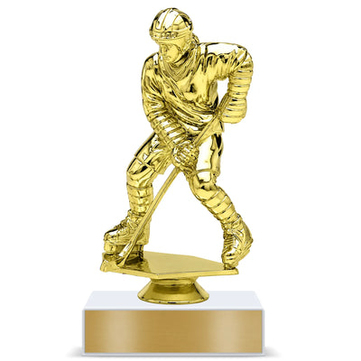 Ice Hockey Trophy – Custom Award with Personalized Gold Plate, 4 Design Options