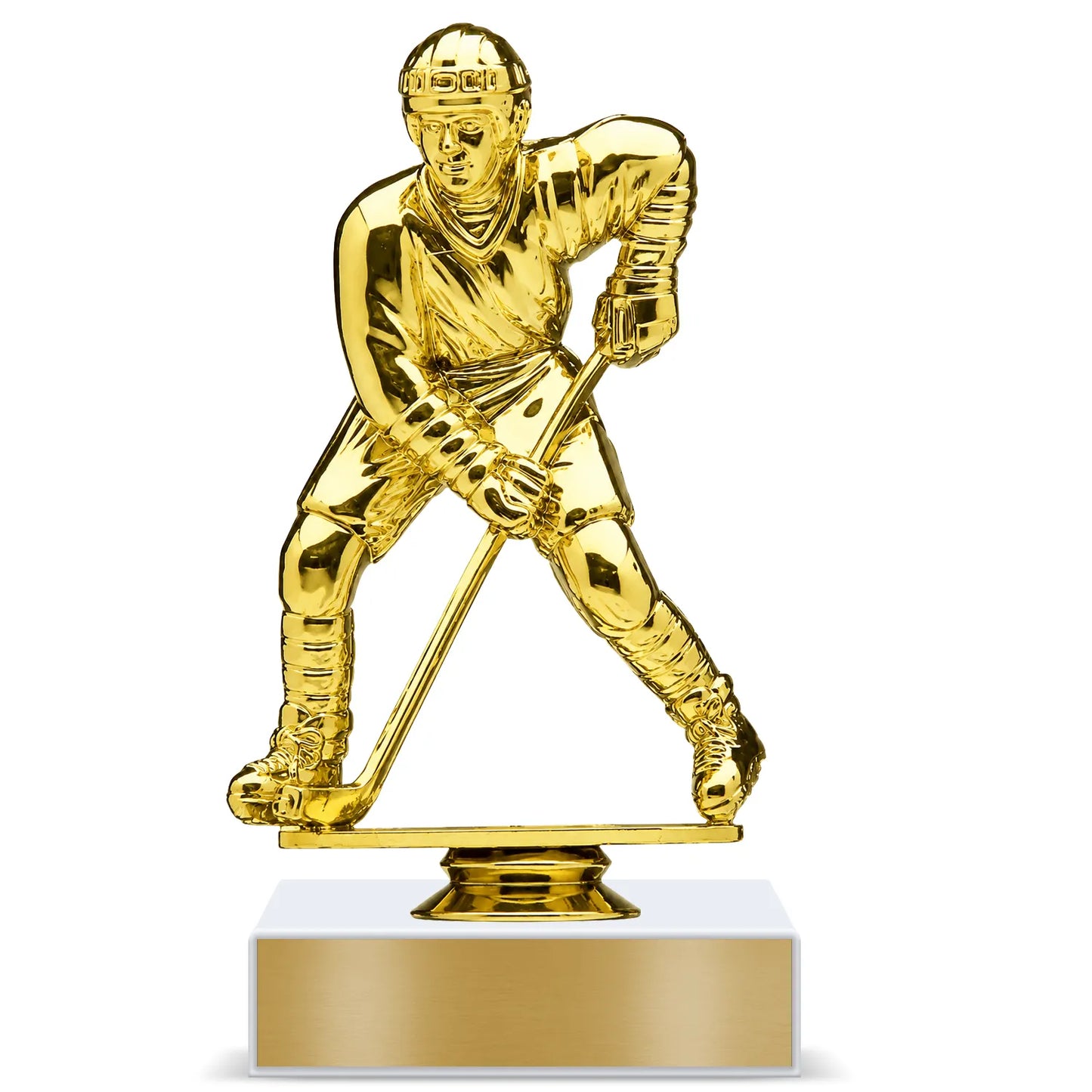 Ice Hockey Trophy – Custom Award with Personalized Gold Plate, 4 Design Options