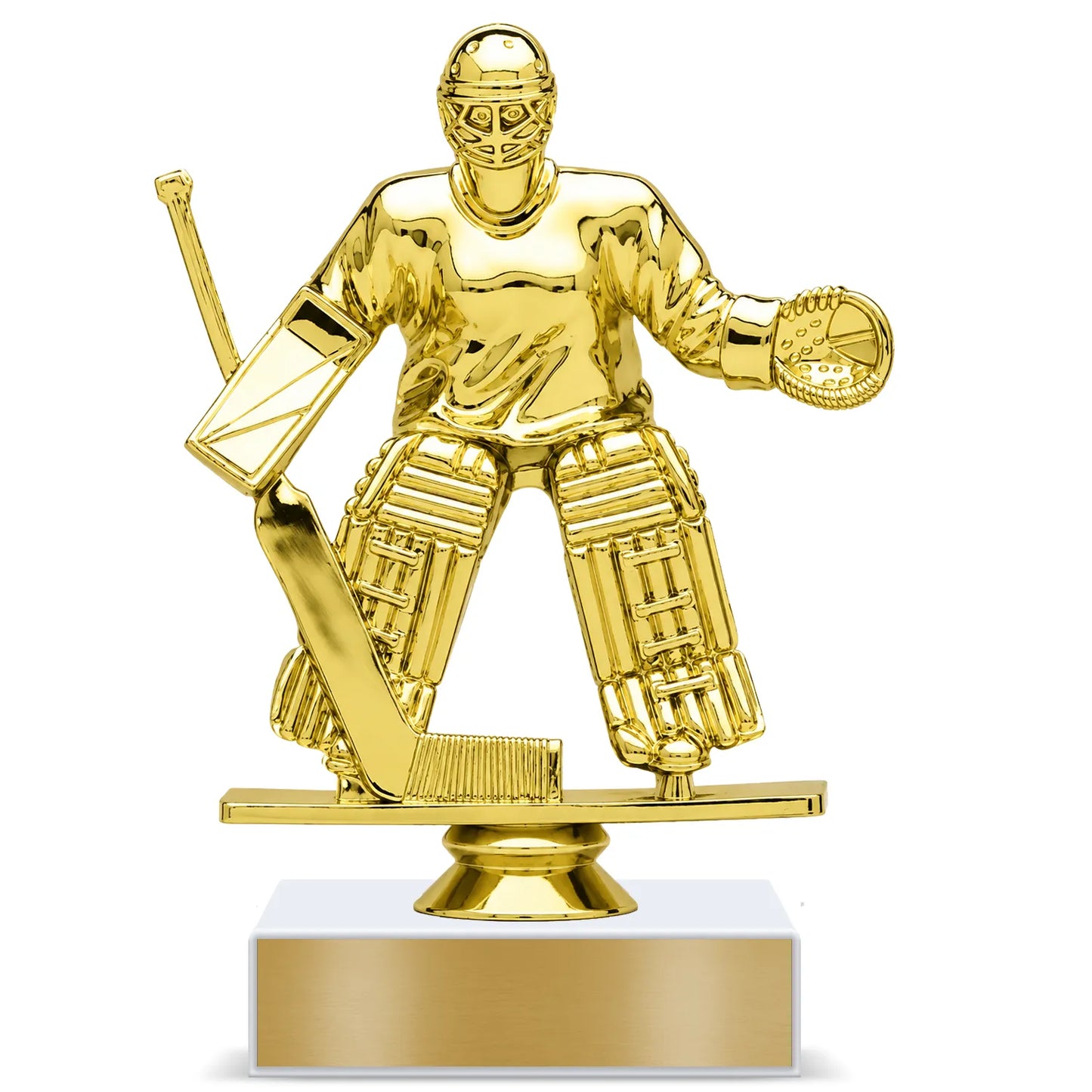 Ice Hockey Trophy – Custom Award with Personalized Gold Plate, 4 Design Options