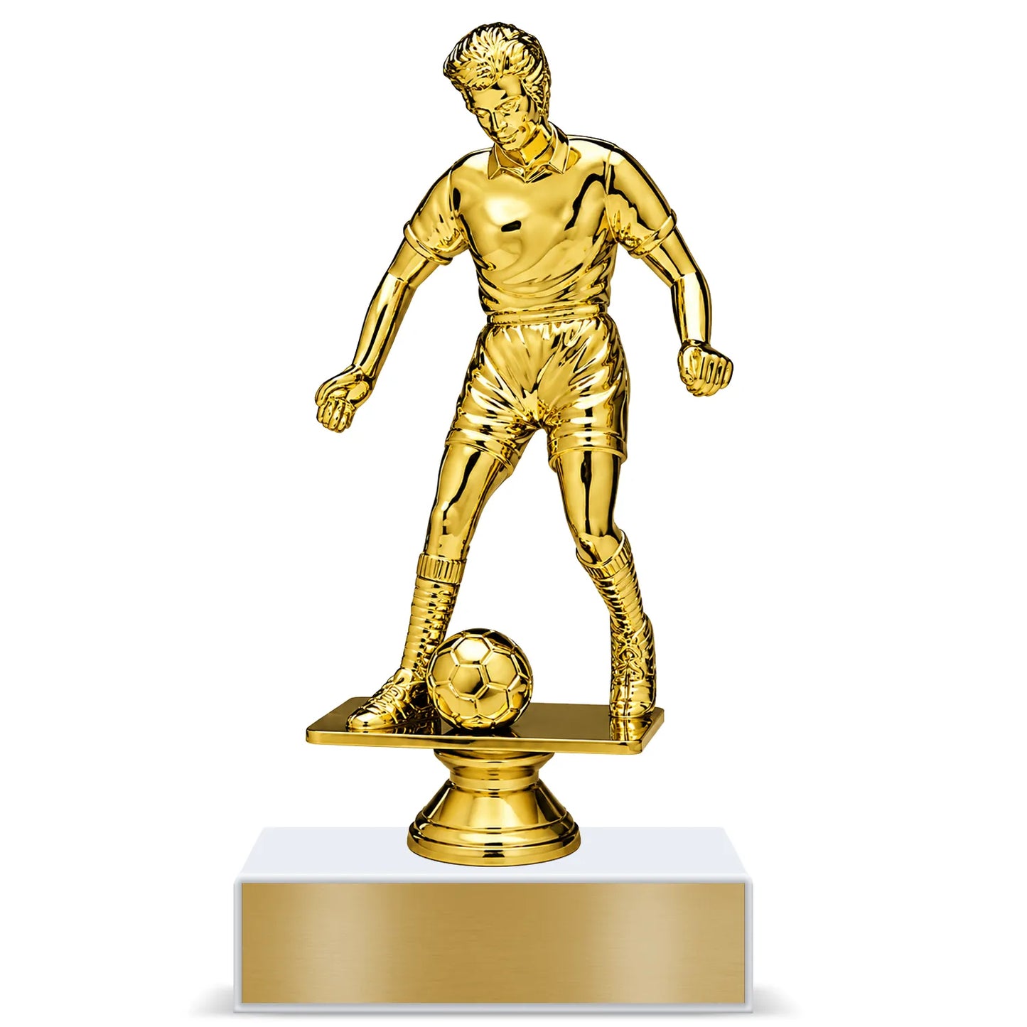Soccer Trophy – Custom Award with Personalized Gold Plate, 2 Design Options