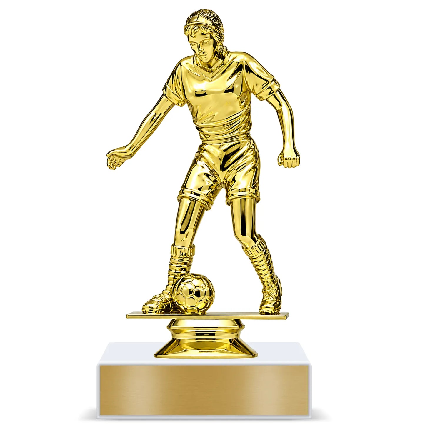 Soccer Trophy – Custom Award with Personalized Gold Plate, 2 Design Options