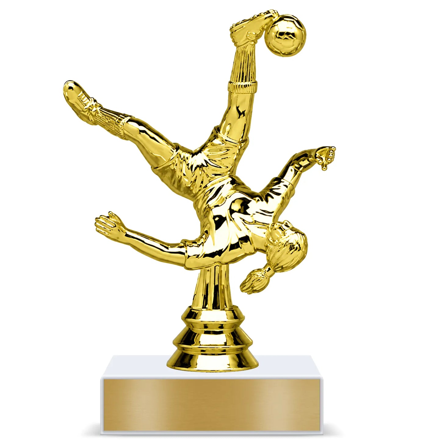 Soccer Trophy – Custom Award with Personalized Gold Plate, 2 Design Options