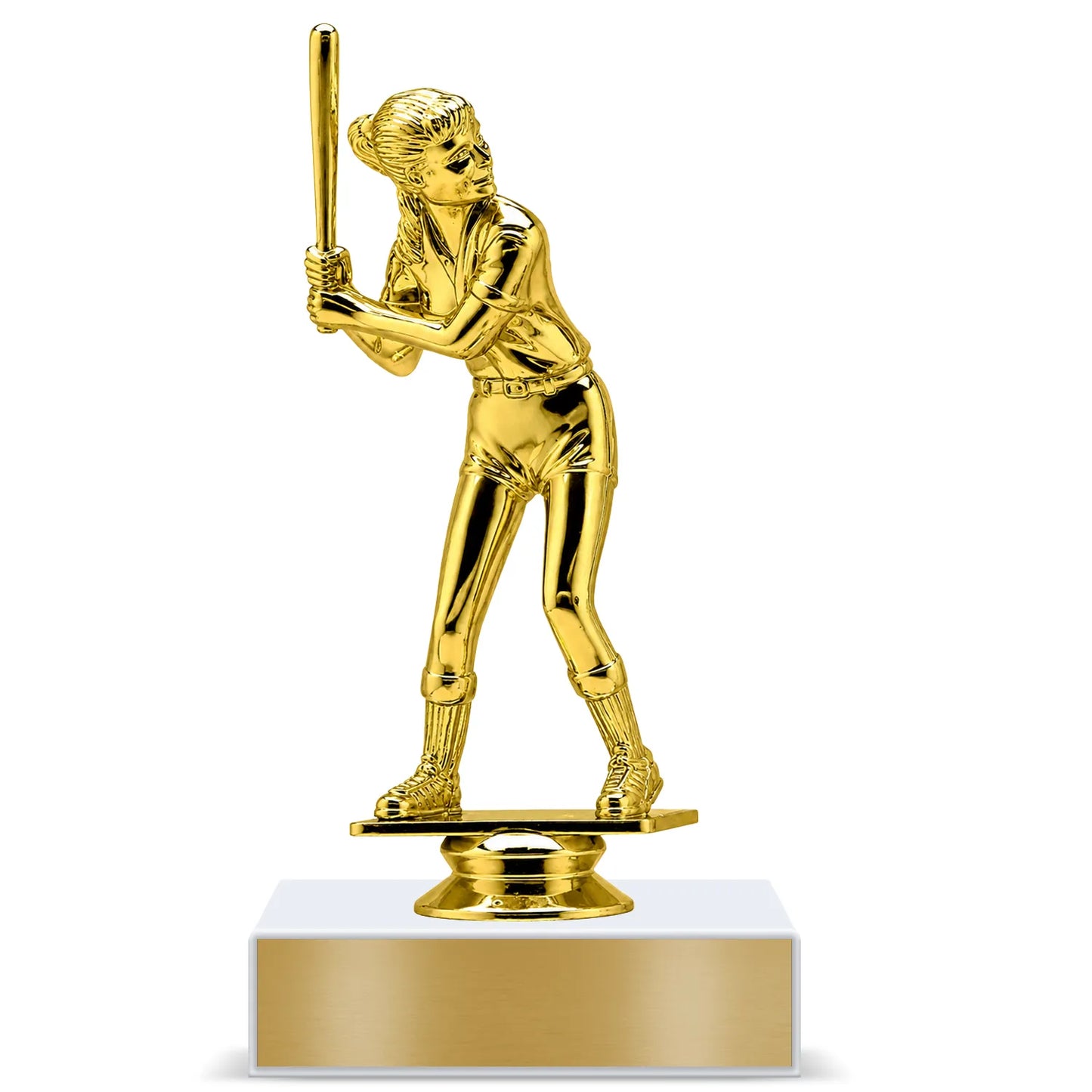 Softball Trophy – Custom Award with Personalized Gold Plate, 4 Design Options