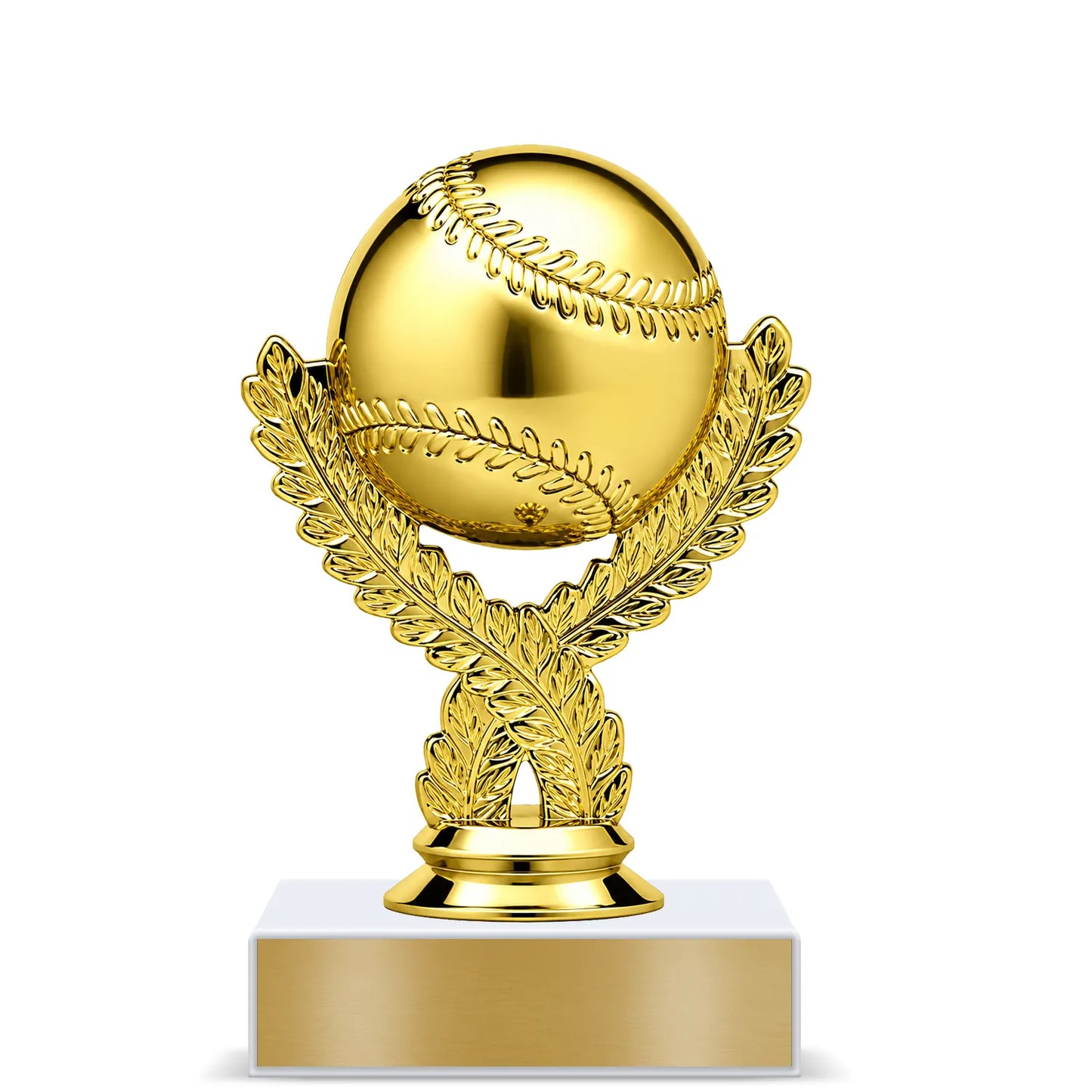 Softball Trophy – Custom Award with Personalized Gold Plate, 4 Design Options