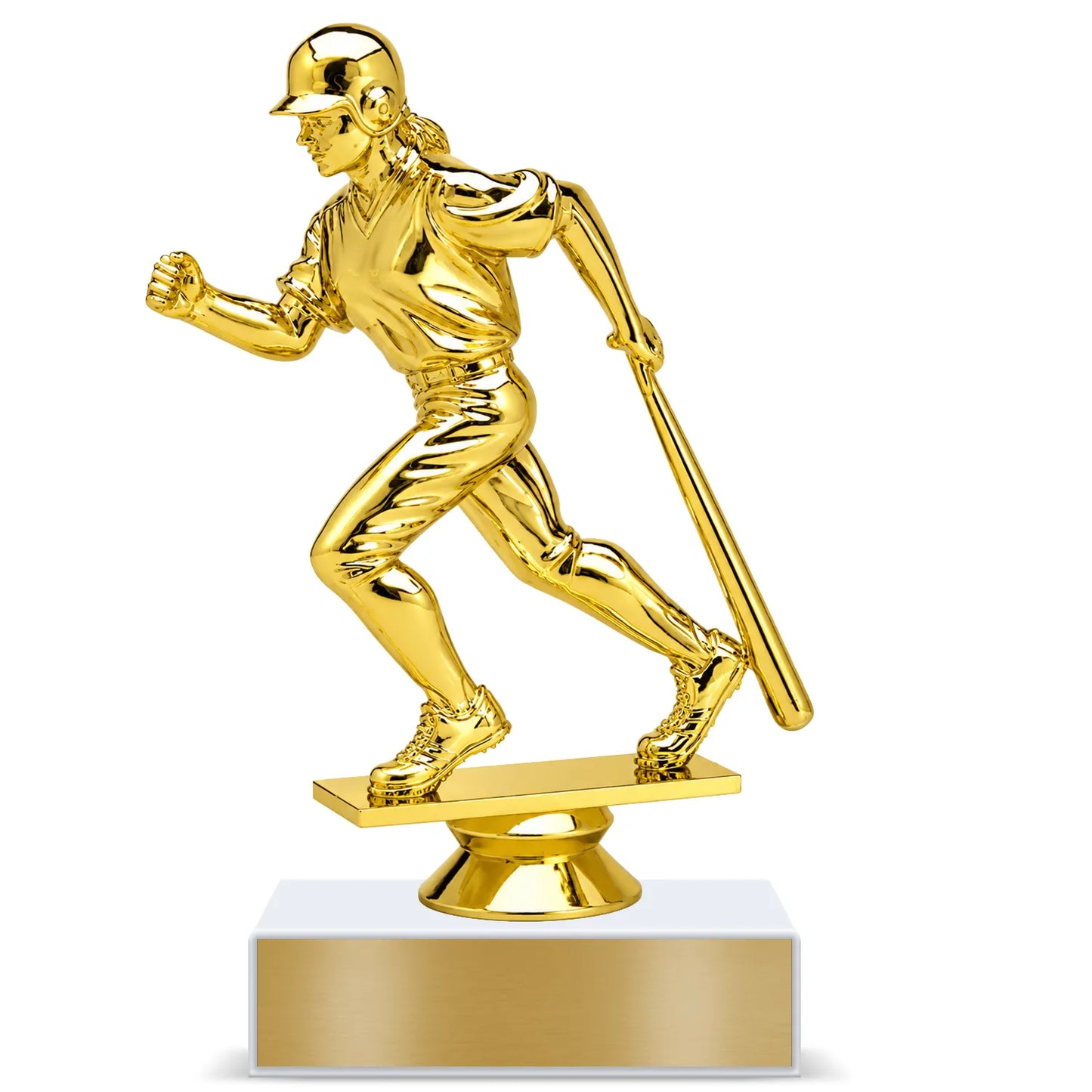 Softball Trophy – Custom Award with Personalized Gold Plate, 4 Design Options