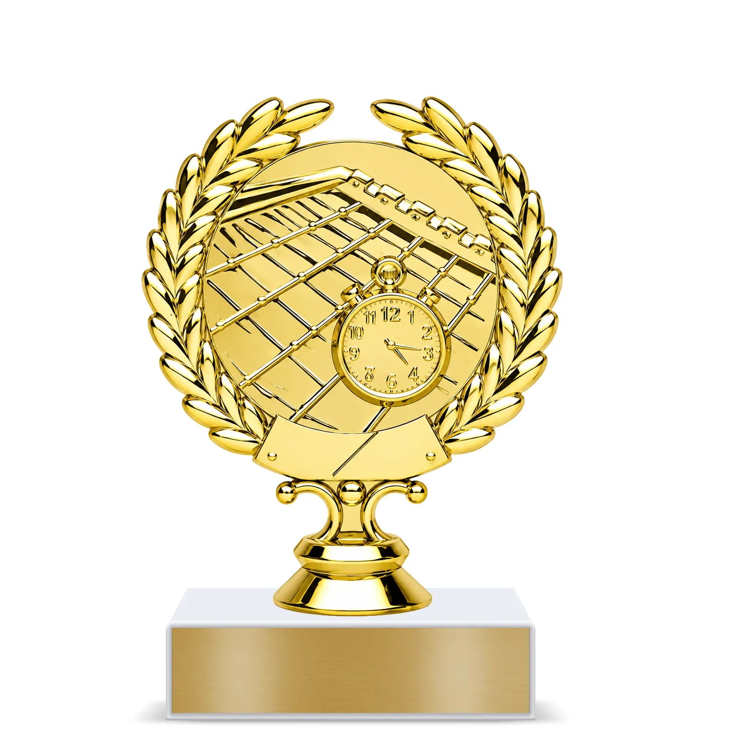 Swimming Trophy – Custom Award with Personalized Gold Plate, 3 Design Options
