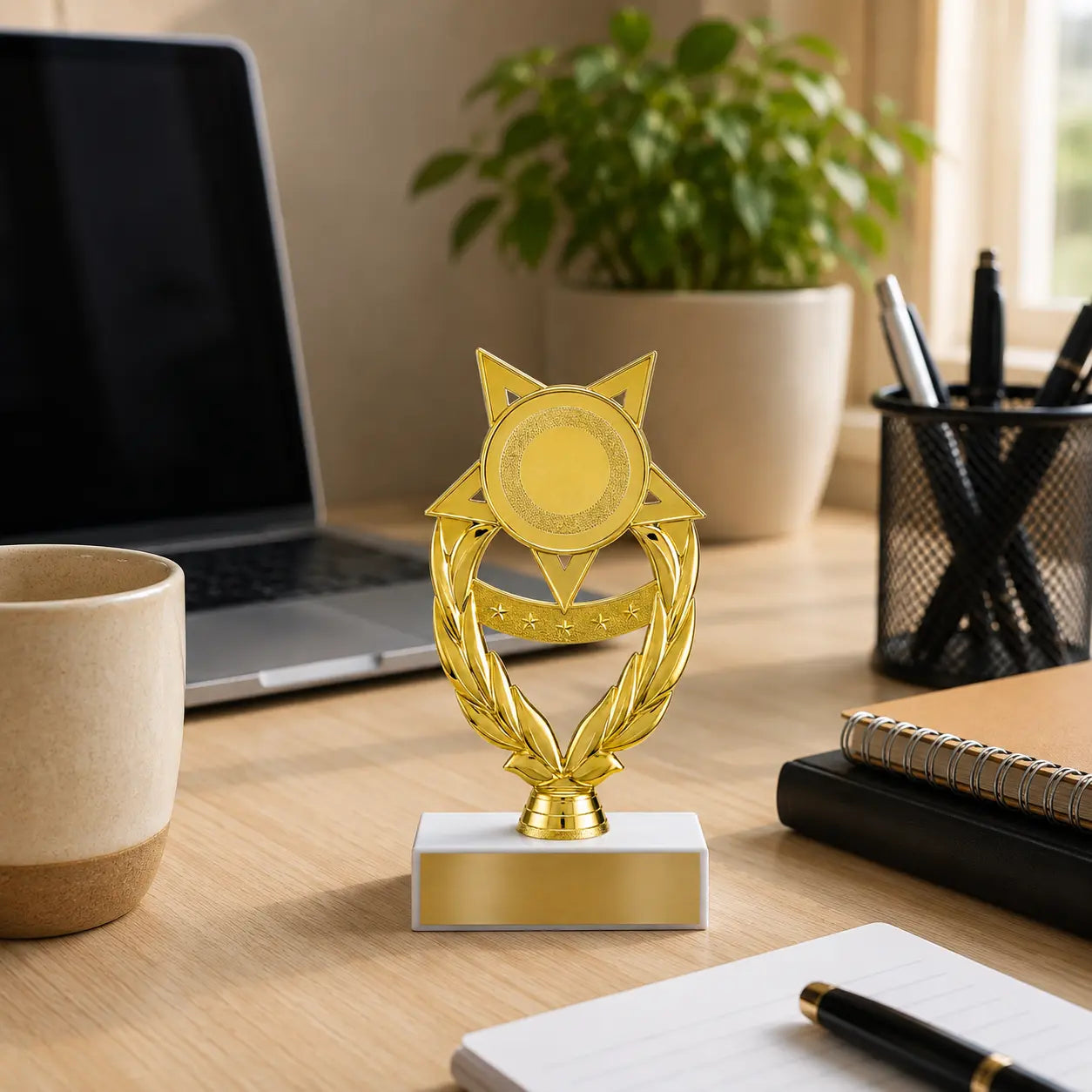 Wrestling Trophy – Custom Award with Personalized Gold Plate, 3 Design Options