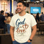 "God is Love" 1 John 4:8 Christian T-Shirt | Gildan 6400 Soft Style Tee | Faith-Based Bible Verse Shirt for Men & Women