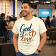 "God is Love" 1 John 4:8 Christian T-Shirt | Gildan 6400 Soft Style Tee | Faith-Based Bible Verse Shirt for Men & Women