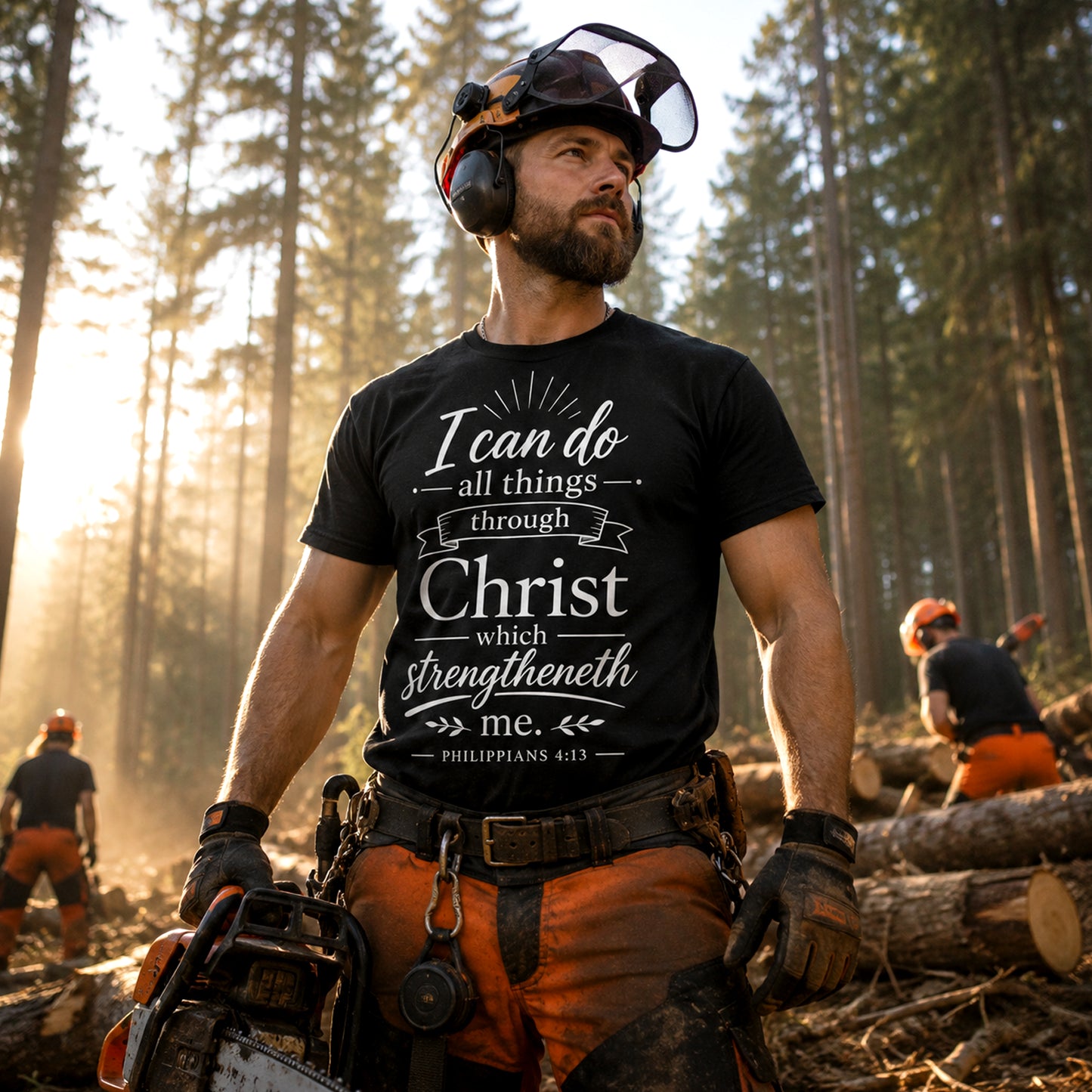 "I Can Do All Things Through Christ" Philippians 4:13 Christian T-Shirt | Gildan 6400 Soft Style Tee | Faith-Based Bible Verse Shirt for Men & Women