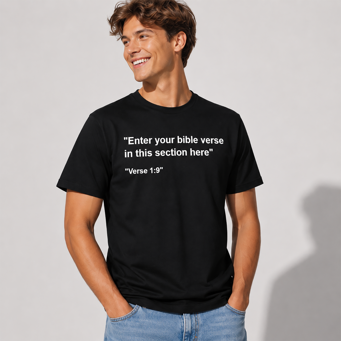Personalized Bible Verse Christian T-Shirt - Custom Scripture Tee - Gildan 6400 Soft Style - Add Your Own Verse