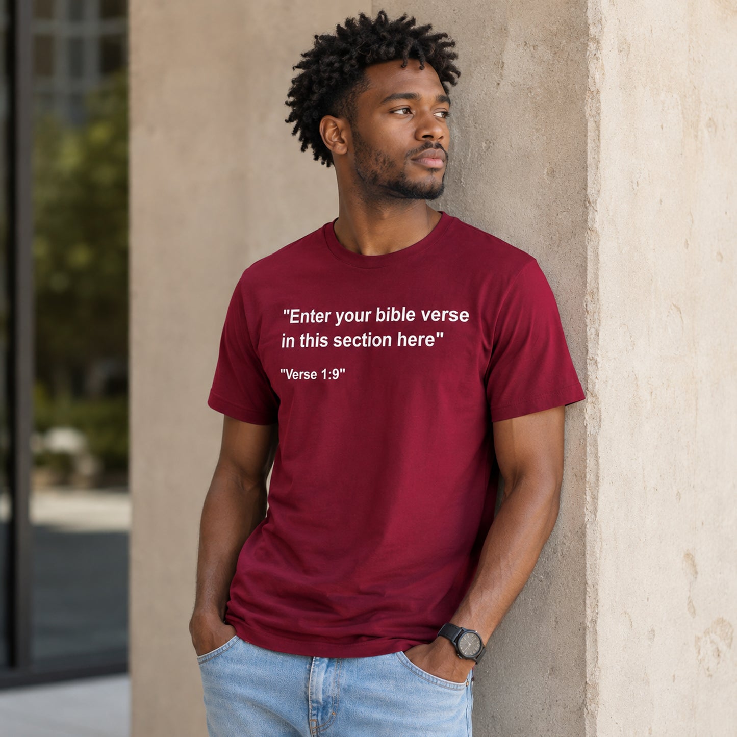 Personalized Bible Verse Christian T-Shirt - Custom Scripture Tee - Gildan 6400 Soft Style - Add Your Own Verse