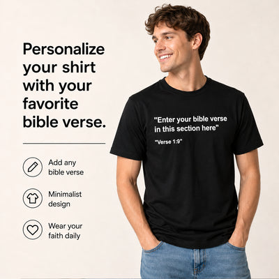 Personalized Bible Verse Christian T-Shirt - Custom Scripture Tee - Gildan 6400 Soft Style - Add Your Own Verse