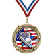 2.75" Swirling Star Lacrosse Medal – Gold, Silver & Bronze with 30 Ribbon Options
