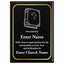 Church Gratitude Plaque - Personalized Gift for Pastors, Ministers & Church Leaders - 4 Frame Colors